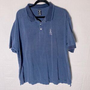 Vintage Warner Bros Studio Store Blue Embroidered Bugs Bunny Polo Shirt XL